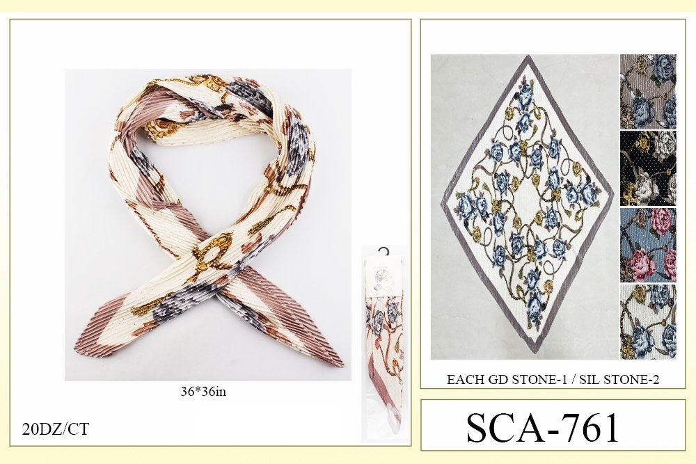 Fashion Designed Head Scarf #SCA761 (12PC)