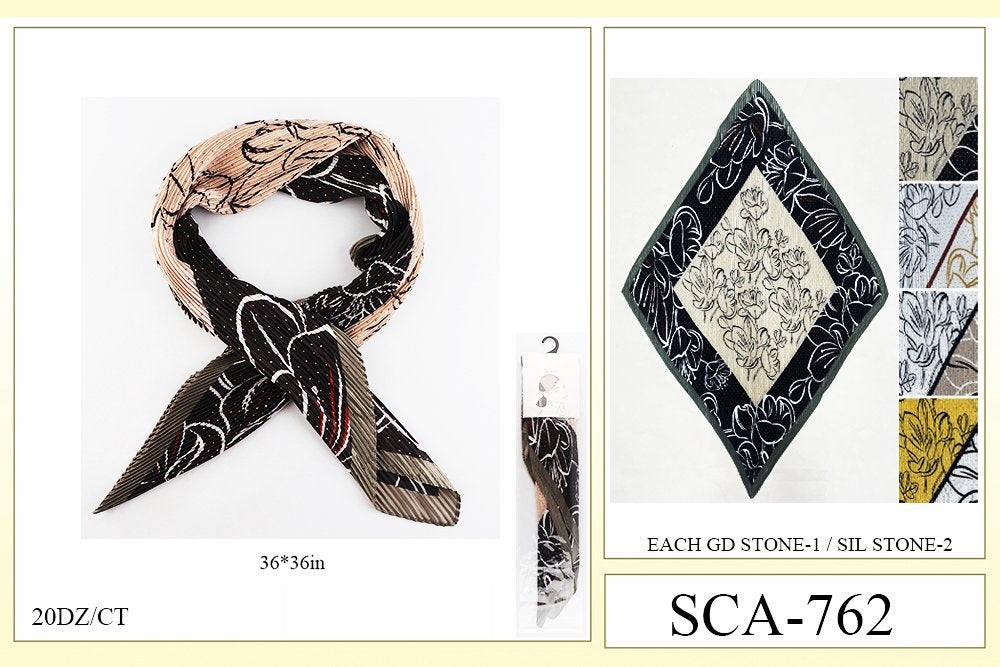 Fashion Designed Head Scarf #SCA762 (12PC)