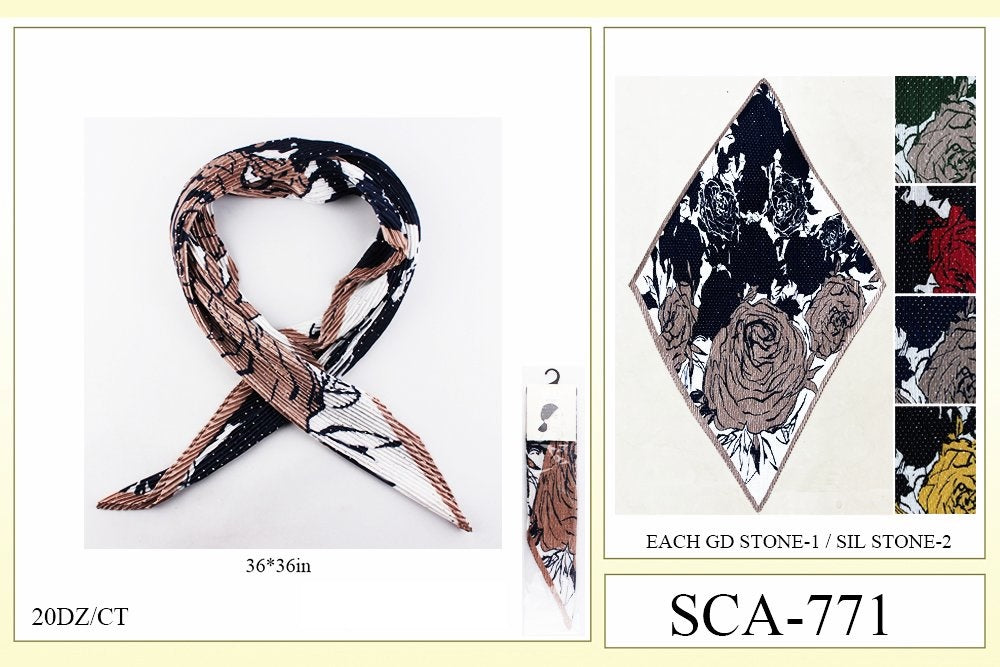 Fashion Designed Head Scarf #SCA771 (12PC)