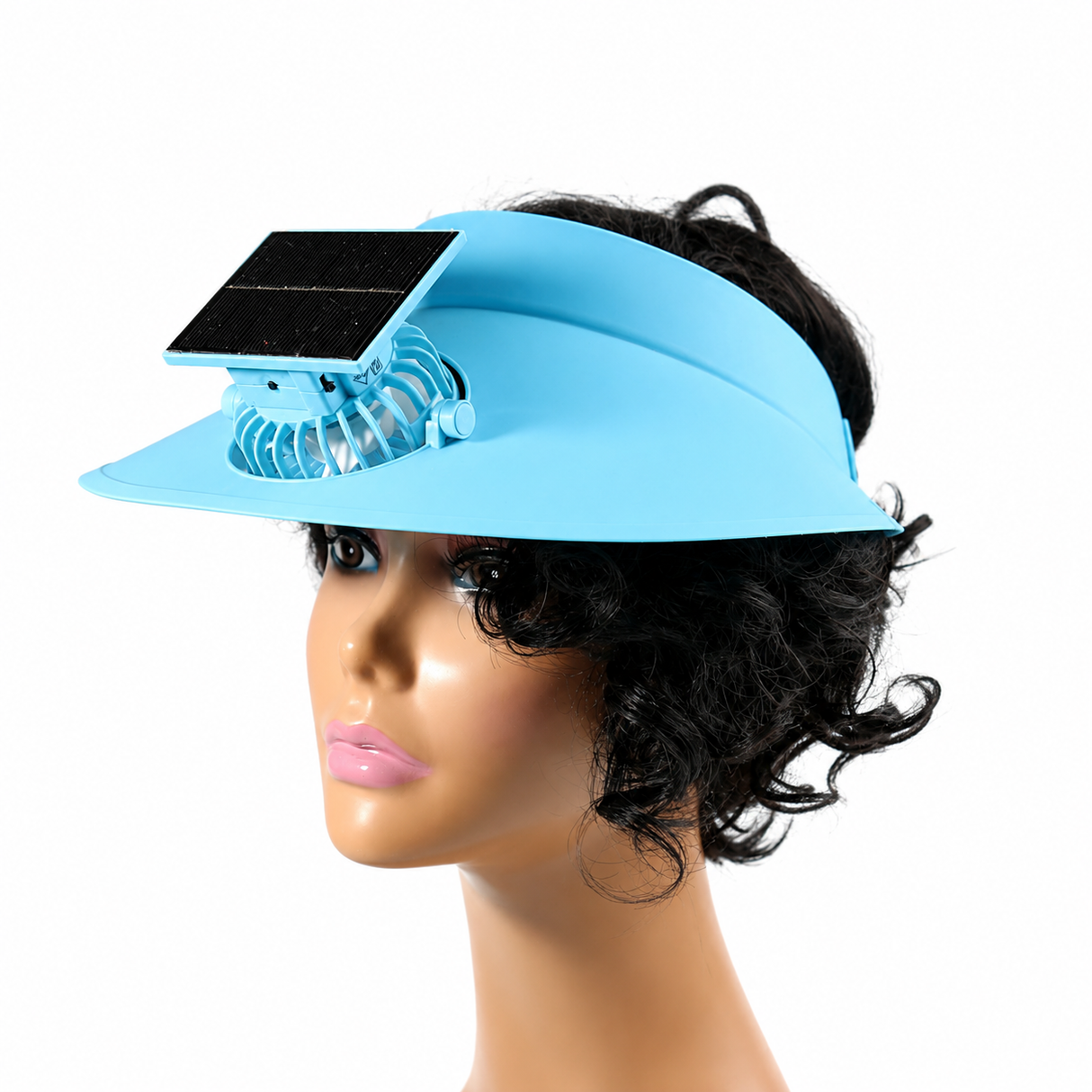 Visor with Solar Powered Fan #SLFAN001BL (PC)
