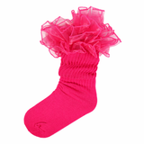 Lace Slouch Socks Kids Size 6-8 (6 PAIRS)