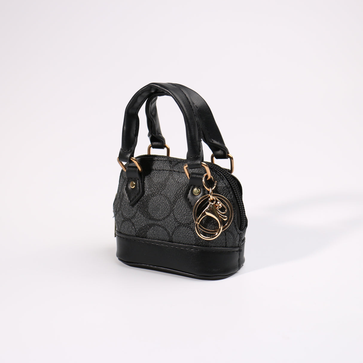 Fashion Medium Keychain / Bag Charm #SMBAGGB03-SQBK2 -  Black (PC)