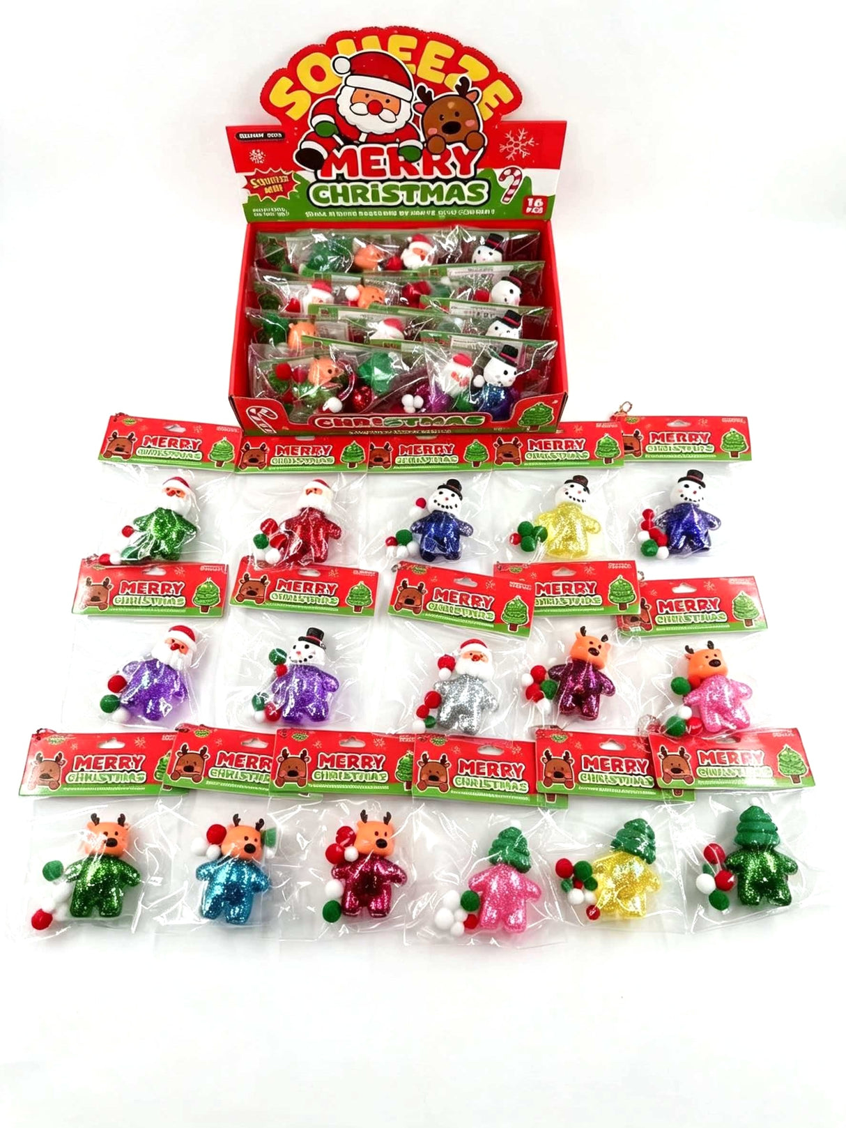 Christmas Assort Small Squishy Toys #SQ16-XMS (16PC)
