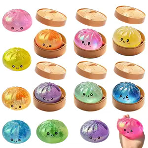 Mystery Liquid Glitter Dumpling Squishy Toy #SQSH002 (12PC)