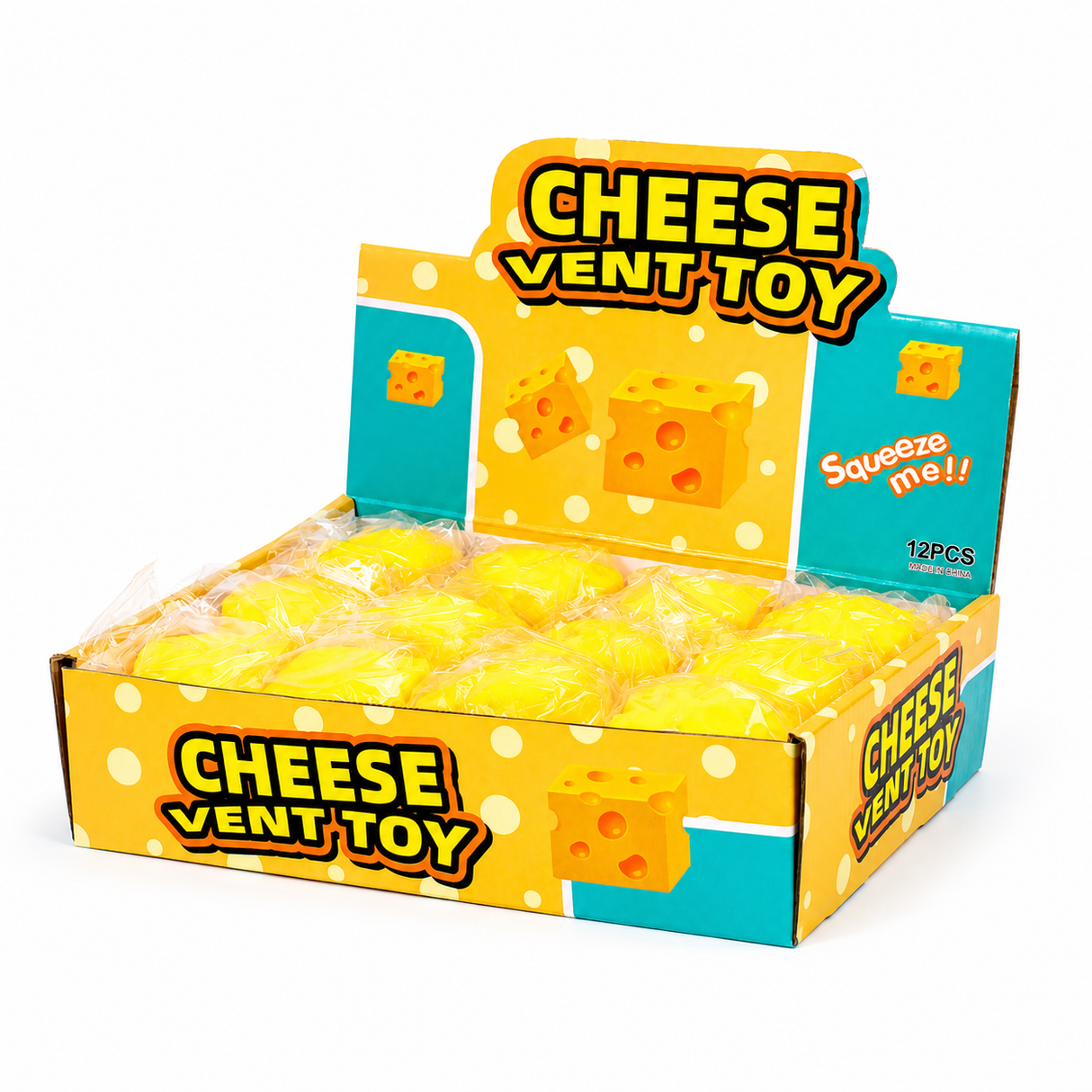 Cheese Squish Toy #SQSH110 (12PC)