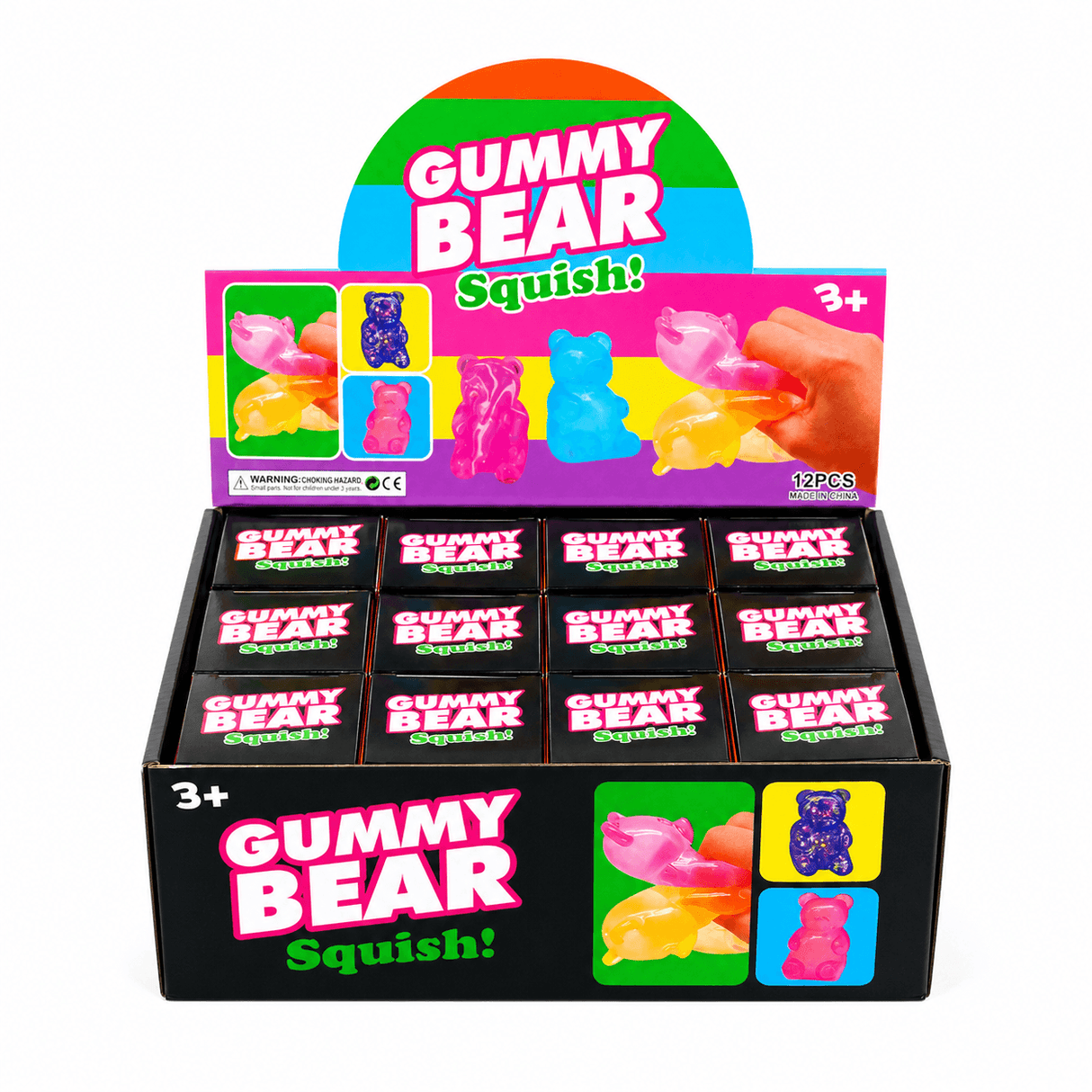 Tie Dye Gummy Bear Squish Toy #SQSH118 (12PC)