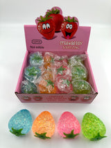 Clear Strawberry Squish Toy #SQSH246 (12PC)