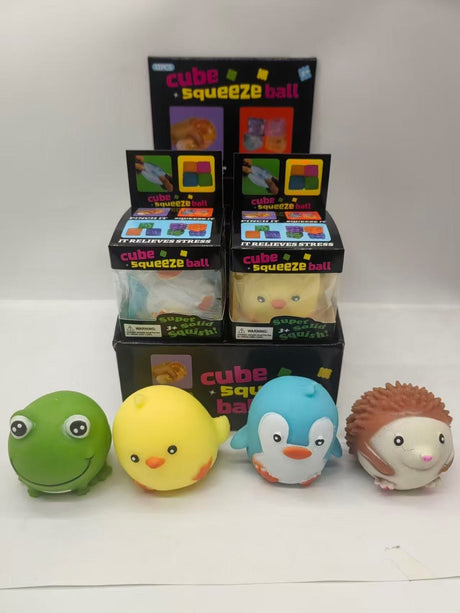 Penguins / Ducklings / Hedgehogs / Frogs Variety Squishy Toys #SQSH248 (12PC)