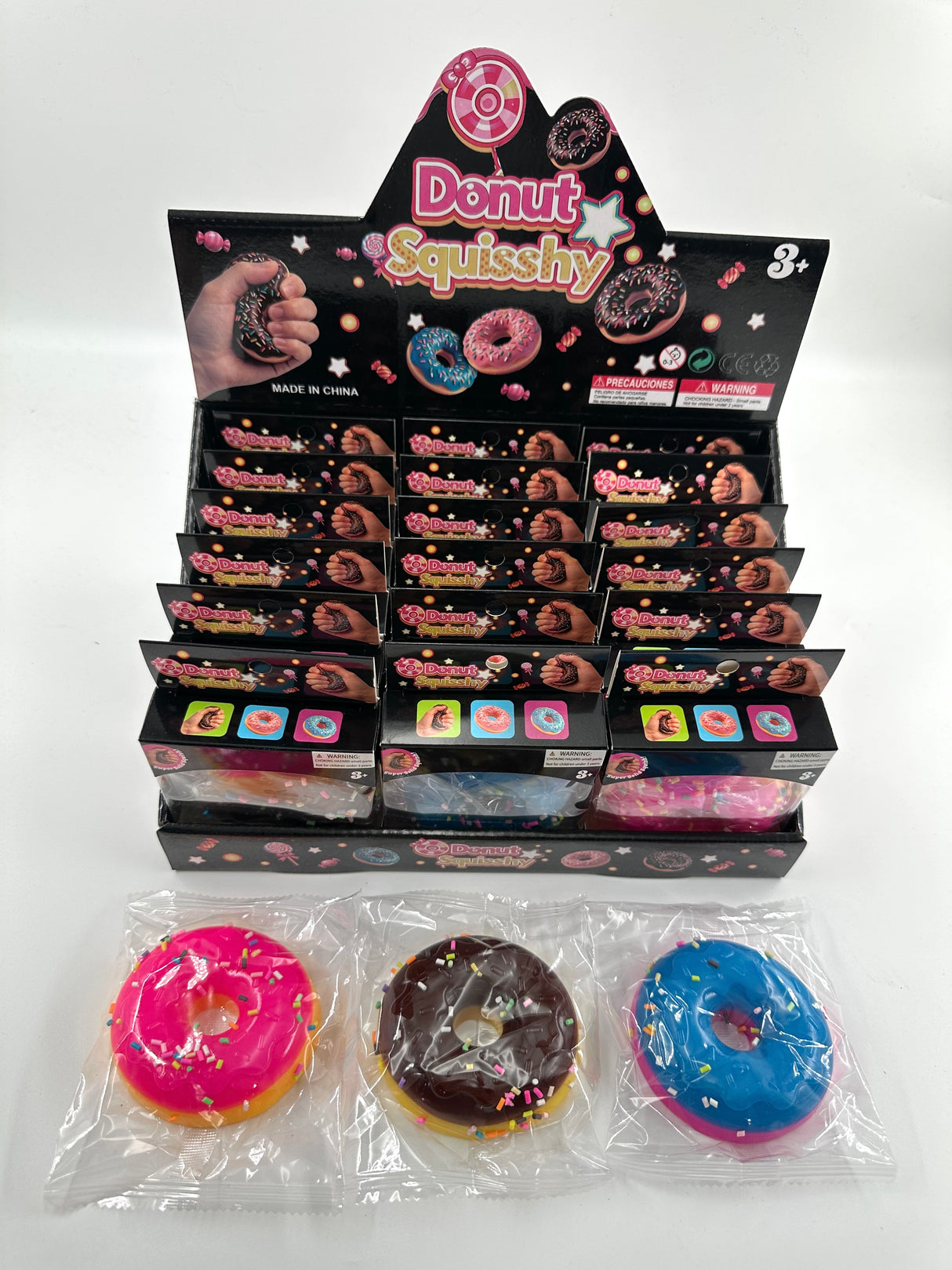 Sprinkled Donut Squishy Toy #SQSH249 (18PC)