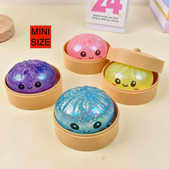 Squishy Sparkling Hard Mini Mystery Dumpling Toy  #SQSH233 (24PC)