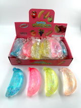 Glitter Banana Squishy Toy #SQZBAN (12PC)