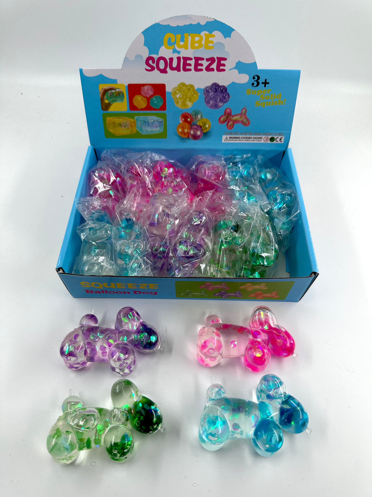 Clear Dog Squishy Toy #SQZDOG (12PC)