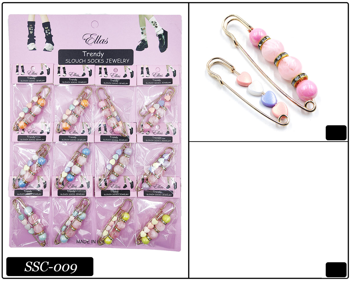 Slouch Socks Jewelry Charms #SSC009 (12PC CARD)