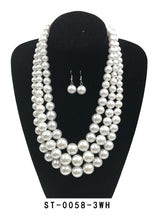 Fashion Pearl Necklace Set #ST-0058 - Multiple Colors (PC)