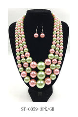 Fashion Pearl Necklace Set #ST-0059 - Multiple Colors (PC)