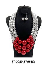 Fashion Pearl Necklace Set #ST-0059 - Multiple Colors (PC)