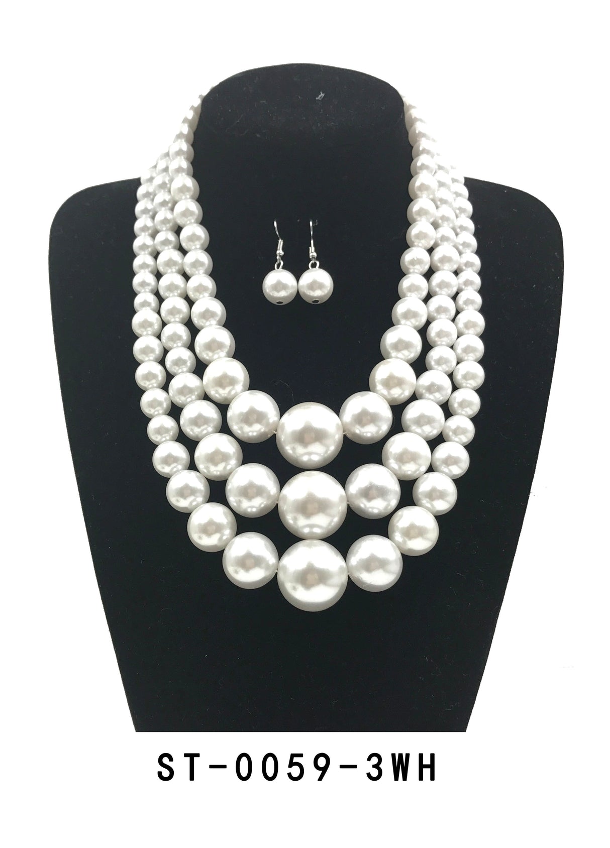 Fashion Pearl Necklace Set #ST-0059 - Multiple Colors (PC)