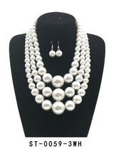 Fashion Pearl Necklace Set #ST-0059 - Multiple Colors (PC)