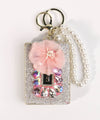 Fashion Flower Cosmetic Mirror Keychain #STMRRKC01 - Multiple Colors (PC)
