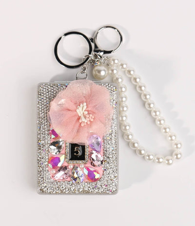Fashion Flower Cosmetic Mirror Keychain #STMRRKC01 - Multiple Colors (PC)