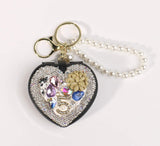 Fashion Heart Cosmetic Mirror Keychain #STMRRKC02 - Multiple Colors (PC)