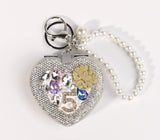 Fashion Heart Cosmetic Mirror Keychain #STMRRKC02 - Multiple Colors (PC)