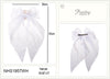 Fashion Long Strand Hairbows #NHS1957WH - White (12PC)