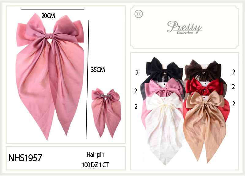 Fashion Long Strand Hairbows #NHS1957 (12PC)