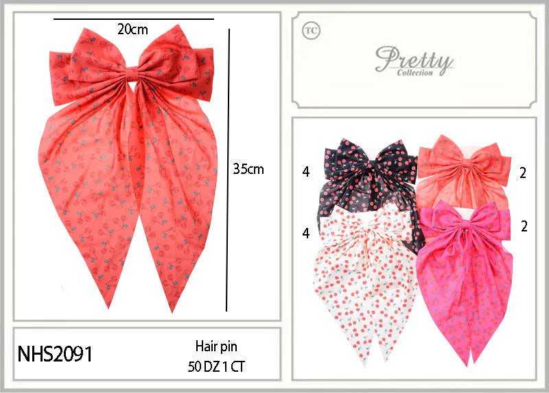 Fashion Long Strand Hairbows #NHS2091 (12PC)