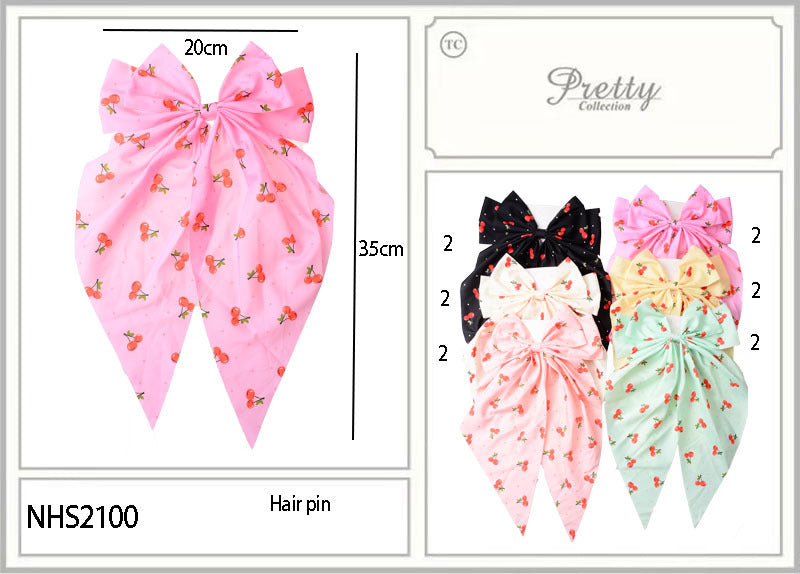 Fashion Long Strand Hairbows #NHS2100 (12PC)