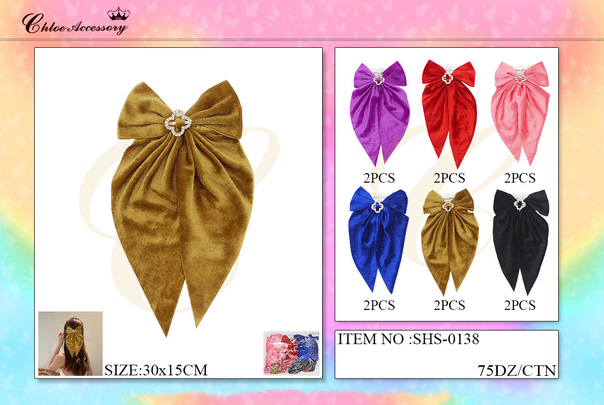 Fashion Long Strand Hairbows #SHS0138 (12PC)