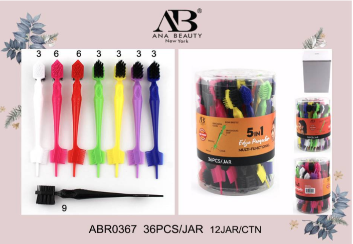 AB 5 in 1 Edge Brush #ABR0367 (36PC/JAR)