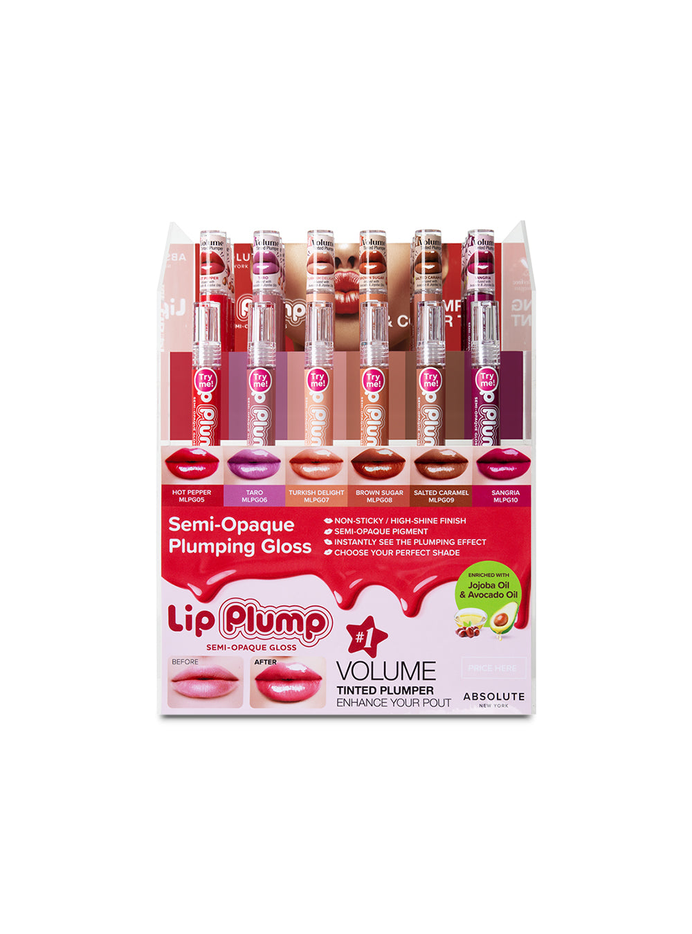 Absolute Lip Plump Semi-Opaque Plumping Gloss SET #STMLPG2 (36PC)