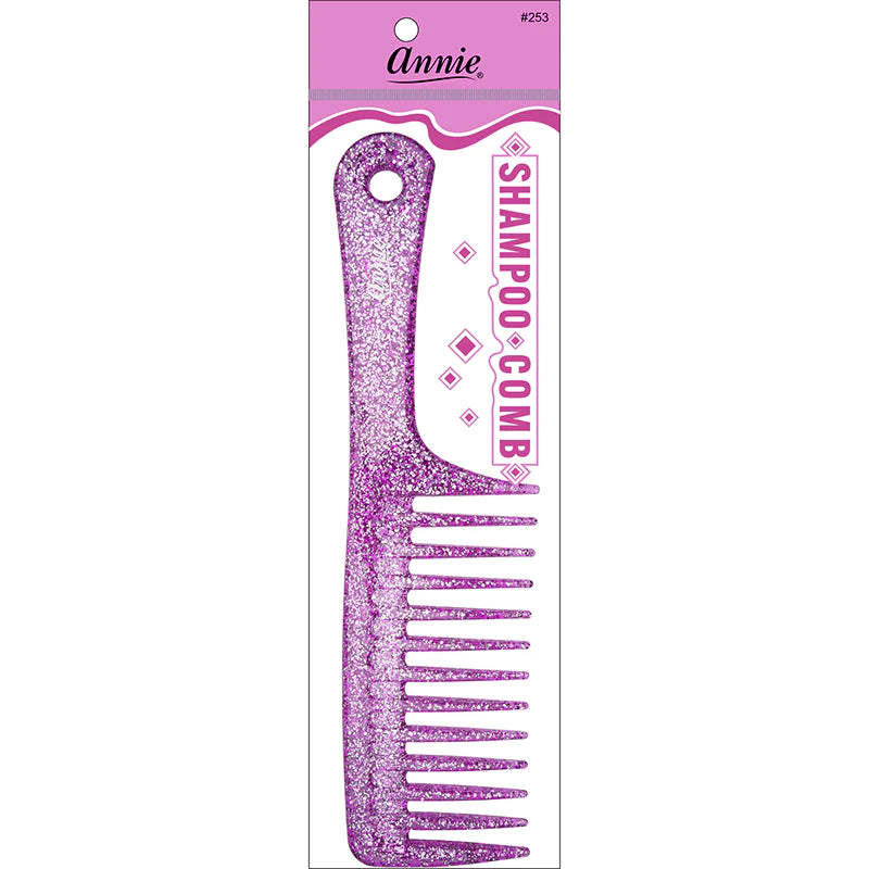 #253 Annie Shampoo Comb Sparkly Assorted (12PC)