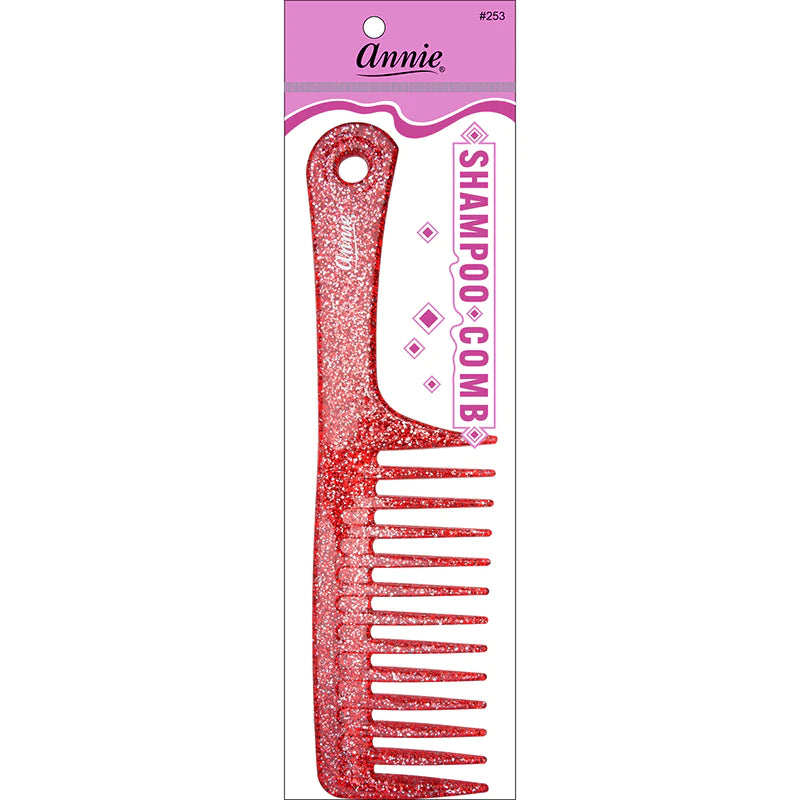 #253 Annie Shampoo Comb Sparkly Assorted (12PC)