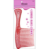 #254 Annie Jumbo Rake Comb Sparkly Assorted (12PC)