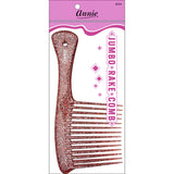 #254 Annie Jumbo Rake Comb Sparkly Assorted (12PC)