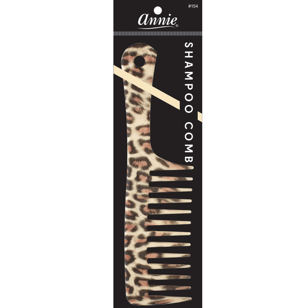 #154 Annie Shampoo Comb - Cheetah Print Assort (12PC)