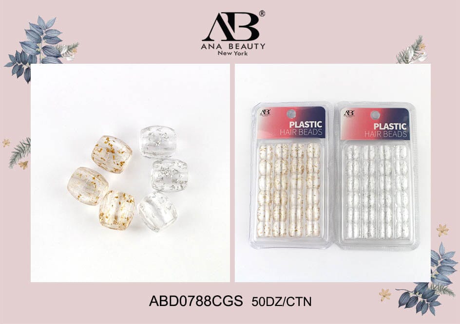 Glitter Plastic Beads #ABD0788CGS (12PC)