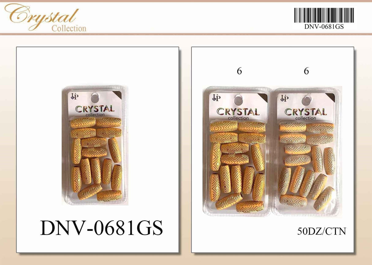 Design Tube Wood Beads #DNV0681GS (12PC)