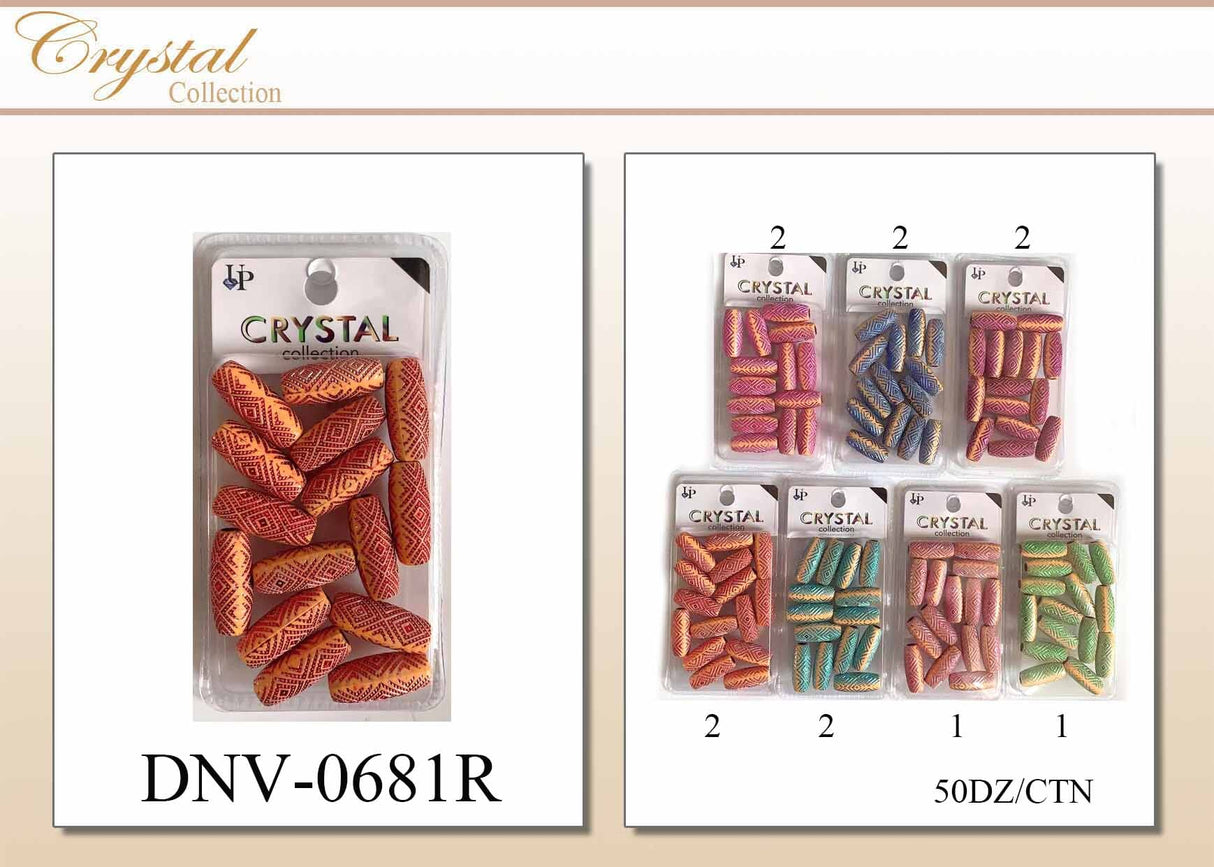 Design Tube Wood Beads #DNV0681R (12PC)