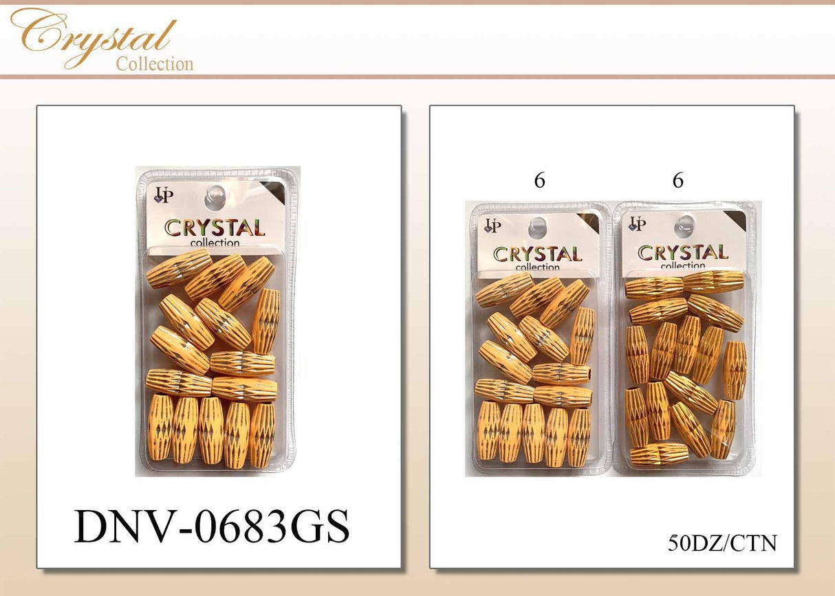 Design Tube Wood Beads #DNV0683GS (12PC)