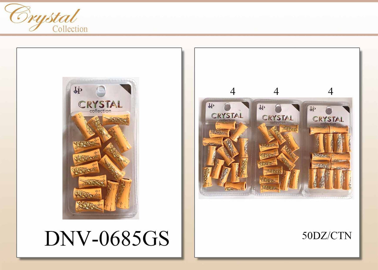 Design Tube Wood Beads #DNV0685GS (12PC)