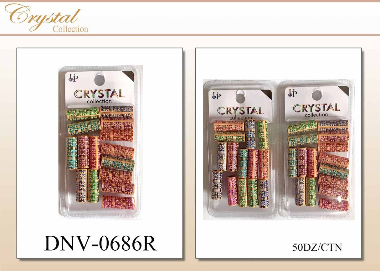 Design Tube Wood Beads #DNV0686R (12PC)