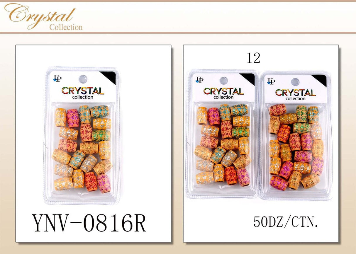 Design Tube Wood Beads #YNV0816R (12PC)