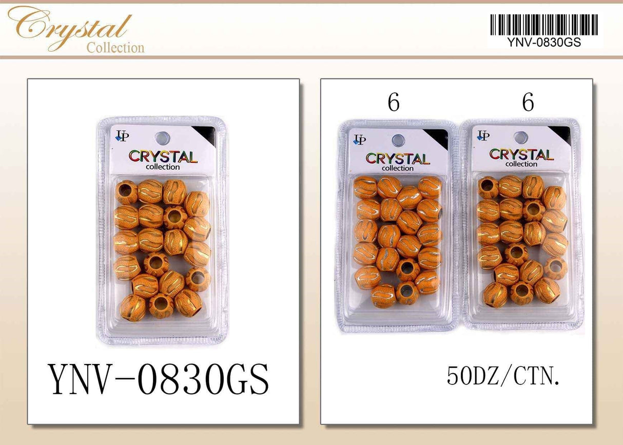 Design Wood Beads #YNV0830GS (12PC)