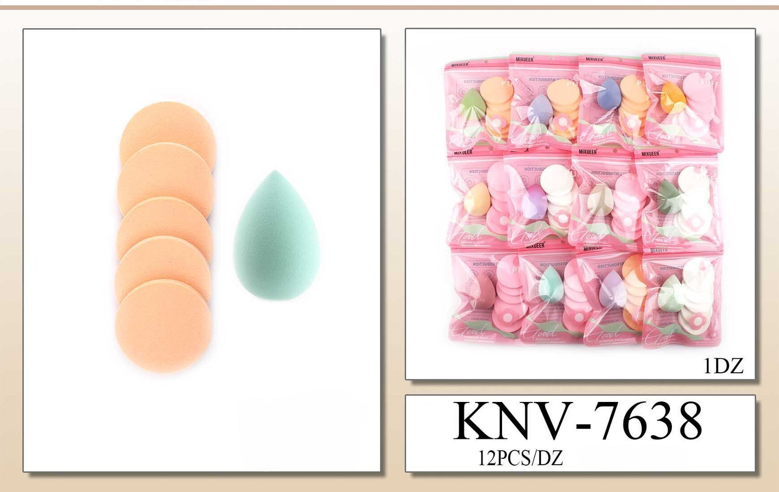Cosmetic Makeup Applicators Set #KNV7638 (12PC)