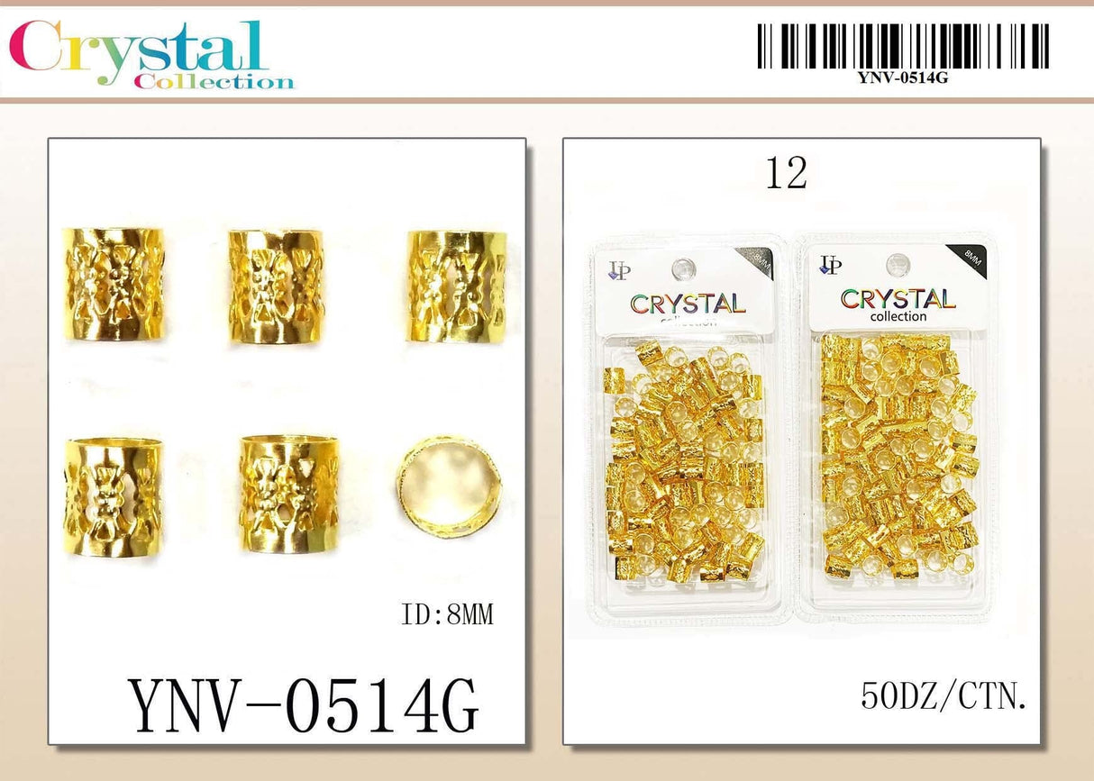 8MM Filigree Braiding Tube #YNV0514G (12PC)