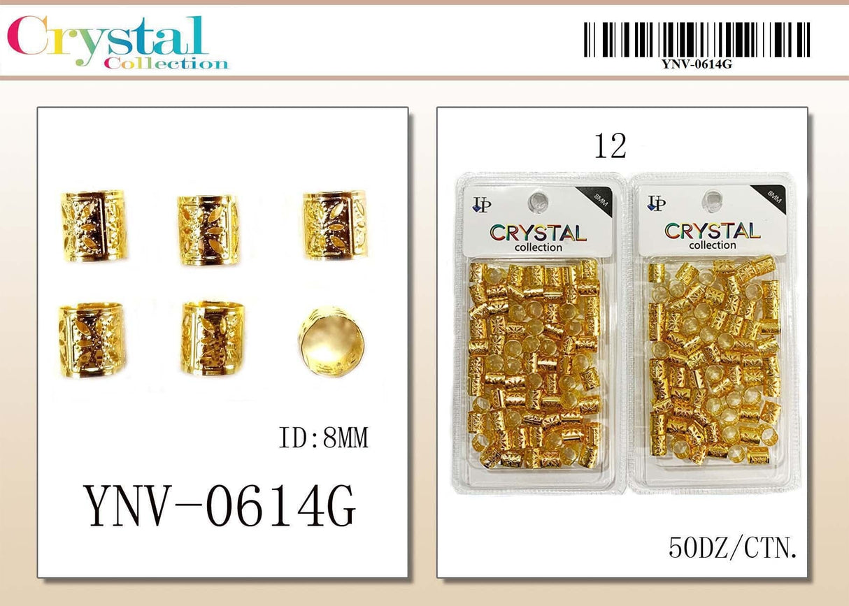 8MM Filigree Braiding Tube #YNV0614G (12PC)