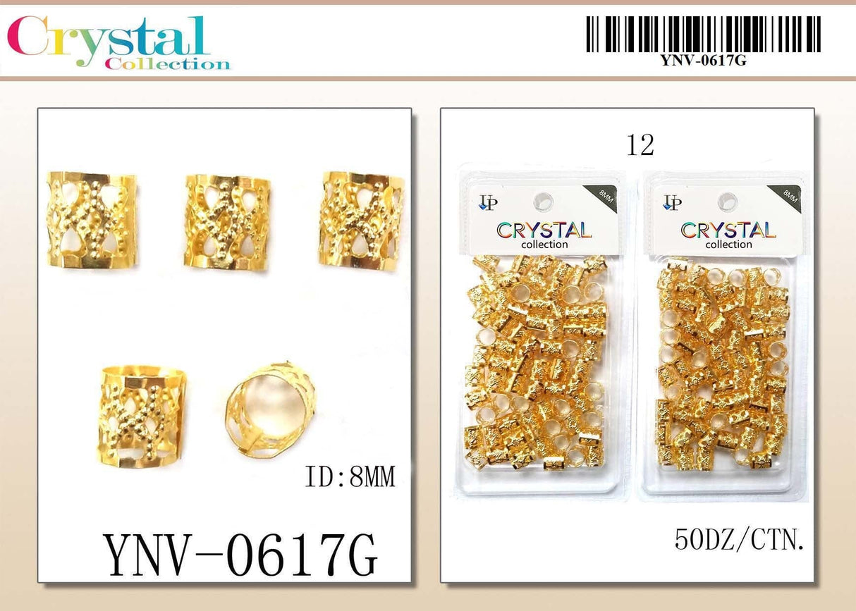 8MM Filigree Braiding Tube #YNV0617G (12PC)